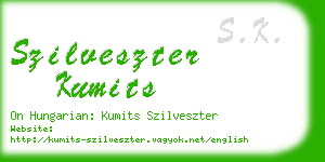 szilveszter kumits business card